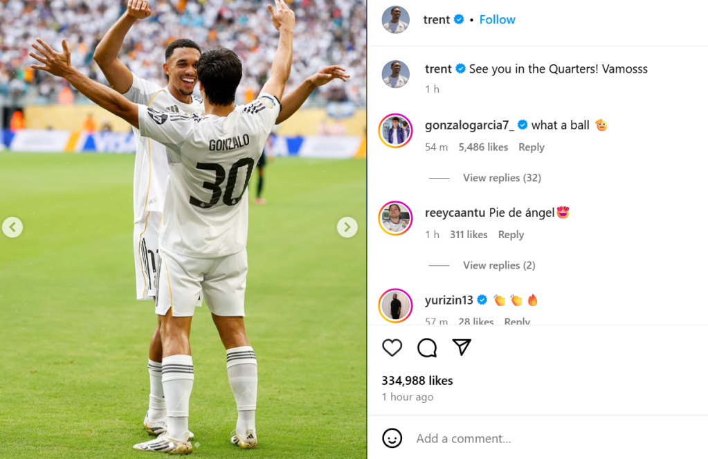 Trent Alexander-Arnold ‘horrible’ in training, claims Real Madrid teammate
