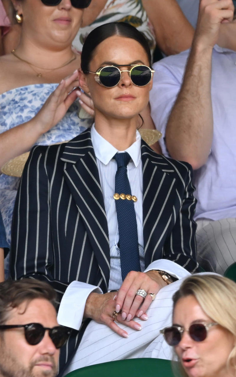 Jade Holland Cooper Leslie Mann, Jordyn Blum and Dave Grohl, Dominic Cooper, Wimbledon spectators, Tom Daley, Guests on day three Wimbledon, Graeme Le Saux, Wimbledon guest with umbrella, Guests at Wimbledon, Sheila Hodgson and Roy Hodgson, Cate Blanchett and June Blanchett, Cate Blanchett, Rebel Wilson, Russell Crowe, Alexander Armstrong, Richard E. Grant, Jason Isaacs, Novak Djokovic poses with fans, Judy Murray, Mathew Horne, Princess Beatrice, Eddie and Hannah Redmayne, Eddie Redmayne, David Beckham, David Beckham Gareth Southgate, Dame Joanna Lumley, Princess Beatrice of York and Sarah Ferguson, Duchess of York, Katherine Waterston, Omari Douglas, Jackie Stewart, Sir Trevor McDonald, Clara Amfo, Lord Frederick Windsor, Peter Salmon and Sarah Lancashire, Kimberly Wyatt, Lady Gabriella Kingston, Raff Law and Rosa Ramirez, Isla Fisher, Laura Whitmore, Jessica Alba and her daughter Honor Warren, Denise Lewis, Maria Sharapova, Miquita Oliver, Angellica Bell, Angela Scanlon, Chris O'Dowd and Dawn O' Porter, Jade Holland Cooper, Richard Osman and his wife Ingrid, Rochelle and Marvin Humes, Cliff Richard