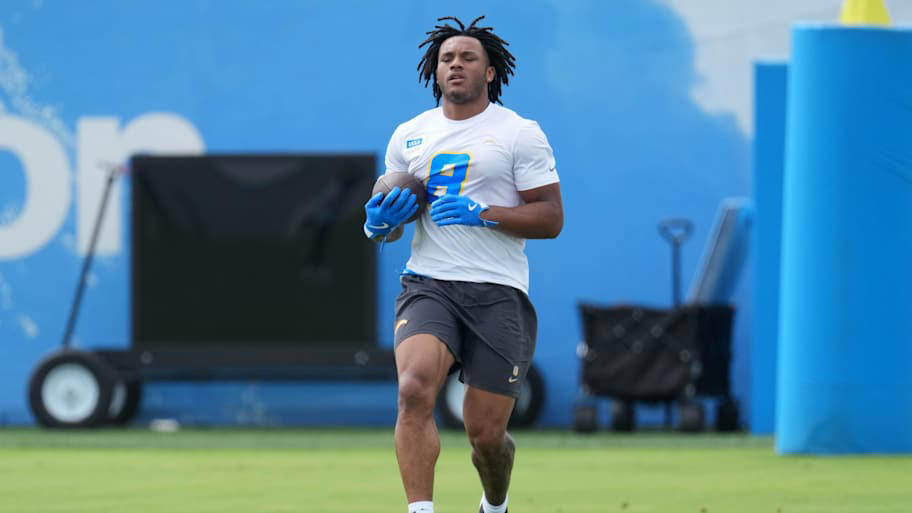 4. Isiah Pacheco, Kansas City Chiefs, 3. J.K. Dobbins, Denver Broncos, 2. Omarion Hampton, Los Angeles Chargers, 1. Ashton Jeanty, Las Vegas Raiders
