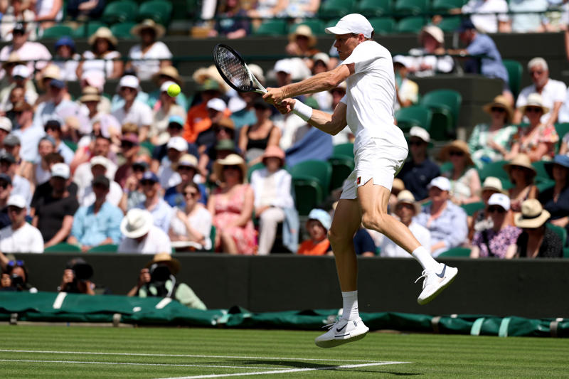 Wimbledon day 2 live, Jannik Sinner breaks, Krejcikova breaks early in second set, Britwatch, Jannik Sinner takes second set, Defending champion a set away from going home, Barbora Krejcikova serves to stay in set, Sinner one game away from second set, Sinner in cruise control in the second set, GB's George Loffhagen off to a flyer, Alexandra Eala one game away from first set, Alexandra Eala takes lead on Centre Court, Jannik Sinner breaks in the second set, Alexandra Eala breaks defending champion straight back, Jannik Sinner holds, Barbora Krejcikova begins title defence on Centre Court, Jannik Sinner takes the first set, Wimbledon day two live, Jannik Sinner a game way from first set, Wimbledon day two live, Wimbledon day two live, Jannik Sinner on serve early on, Wimbledon day two live, Game, set and match! Heather Watson ousted in first round, Jannik Sinner holds serve to start, Heather Watson in dire situation against Clara Tauson, Wimbledon day two live, Britain's Johannus Monday eliminated by Tommy Paul, Wimbledon day two live, Wimbledon day two live, Heather Watson drops second set as Clara Tauson tie goes the distance, Wimbledon day two live, Heather Watson races to first set!