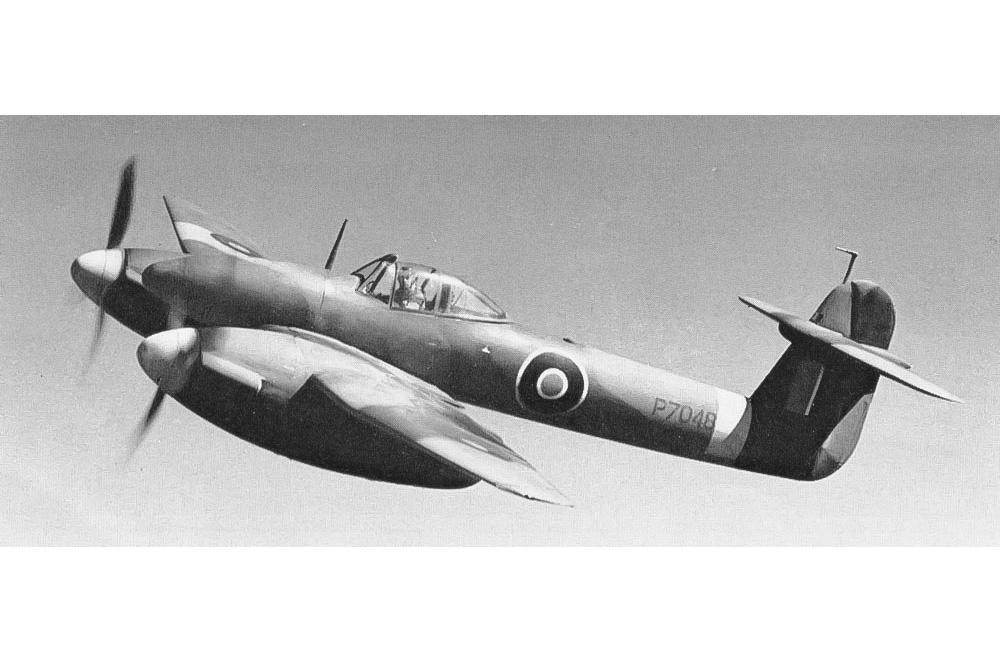 10: Gloster Gladiator, 9: Martin-Baker MB5, 8: Boulton Paul Defiant, 7: Westland Whirlwind, 6: Hawker Typhoon, 5: Bristol Beaufighter, 4: De Havilland Mosquito, 3: Hawker Hurricane, 2: Supermarine Spitfire, 1: Hawker Tempest