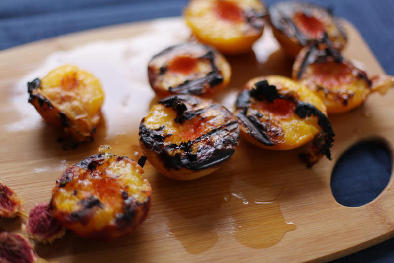 30 unconventional foods to BBQ this Fourth of July Rice balls, Guacamole, Romaine hearts, Portobello mushroom caps, Brussel sprouts, Sweet potatoes, Mini peppers, Mixed nuts, Grapefruit, Doughnuts, Banana s’mores