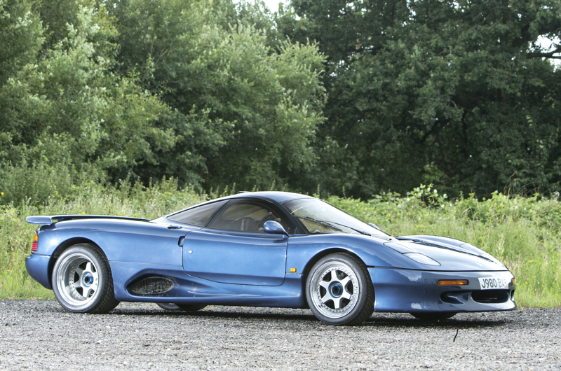 21. Jaguar XJR-15 1. Bugatti EB110, 2. Jaguar XJ13, 3. Lamborghini 350GT, 4. Aston Martin DB7 V12, 5. Lagonda V12, 6. McLaren F1, 7. Auto Union D-type, 8. TVR Cerbera Speed 12, 9. BMW 850CSi, 10. Ferrari 125 S, 11. Jaguar XJ12, 12. Mercedes-Benz CLK GTR, 13. Ferrari 410 Superamerica, 14. Packard Twin-Six, 15. Lamborghini Miura, 16. Campbell-Railton Blue Bird, 17. Ferrari F50, 18. Yamaha OX99-11, 19. Jaguar XJ220, 20. Rolls-Royce Phantom III, 21. Jaguar XJR-15