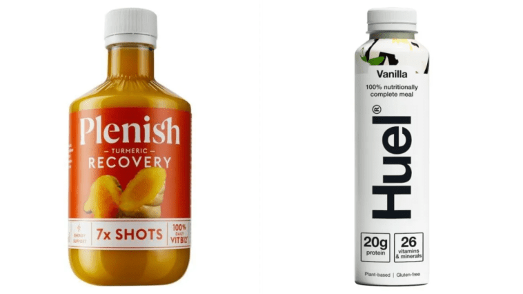 Biotiful kefir drink, Waitrose, £2.75 (500ml), Remedy Kombucha Raspberry Lemonade, Sainsbury’s, £2.95 (700ml), MOJU Ginger Vitality Shots, Sainsbury’s, £5.95 for 420ml (contains seven shots), Perfect Ted Organic Matcha Green Tea Powder, Waitrose, £10 (30g), Plenish Turmeric Recovery Shots, Sainsbury’s, £6, 420ml (contains seven shots), Huel Ready-to-Drink Complete Meal – Vanilla, Tesco, £3.50 (500ml)