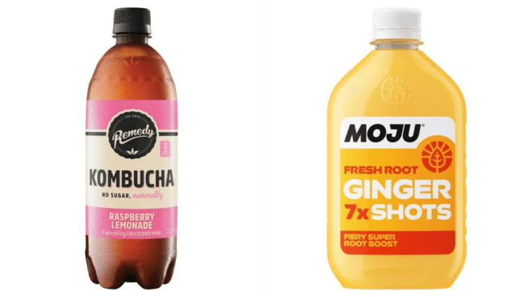 Biotiful kefir drink, Waitrose, £2.75 (500ml), Remedy Kombucha Raspberry Lemonade, Sainsbury’s, £2.95 (700ml), MOJU Ginger Vitality Shots, Sainsbury’s, £5.95 for 420ml (contains seven shots), Perfect Ted Organic Matcha Green Tea Powder, Waitrose, £10 (30g), Plenish Turmeric Recovery Shots, Sainsbury’s, £6, 420ml (contains seven shots), Huel Ready-to-Drink Complete Meal – Vanilla, Tesco, £3.50 (500ml)