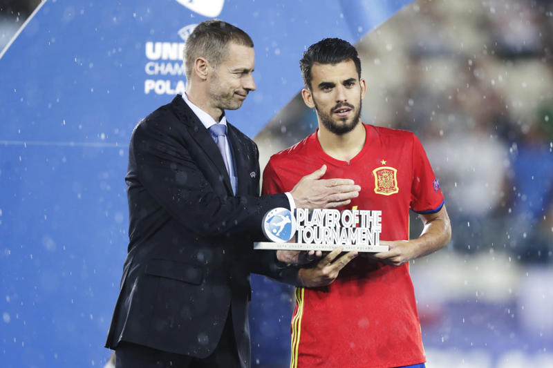 Dani Ceballos (2017) A rising star, The winners, Petr Čech (2002), Alberto Gilardino (2004), Klaas-Jan Huntelaar (2006), Royston Drenthe (2007), Marcus Berg (2009), Juan Mata (2011), William Carvalho (2015), Dani Ceballos (2017), Fabian Ruiz (2019), Fabio Vieira (2021), Anthony Gordon (2023)