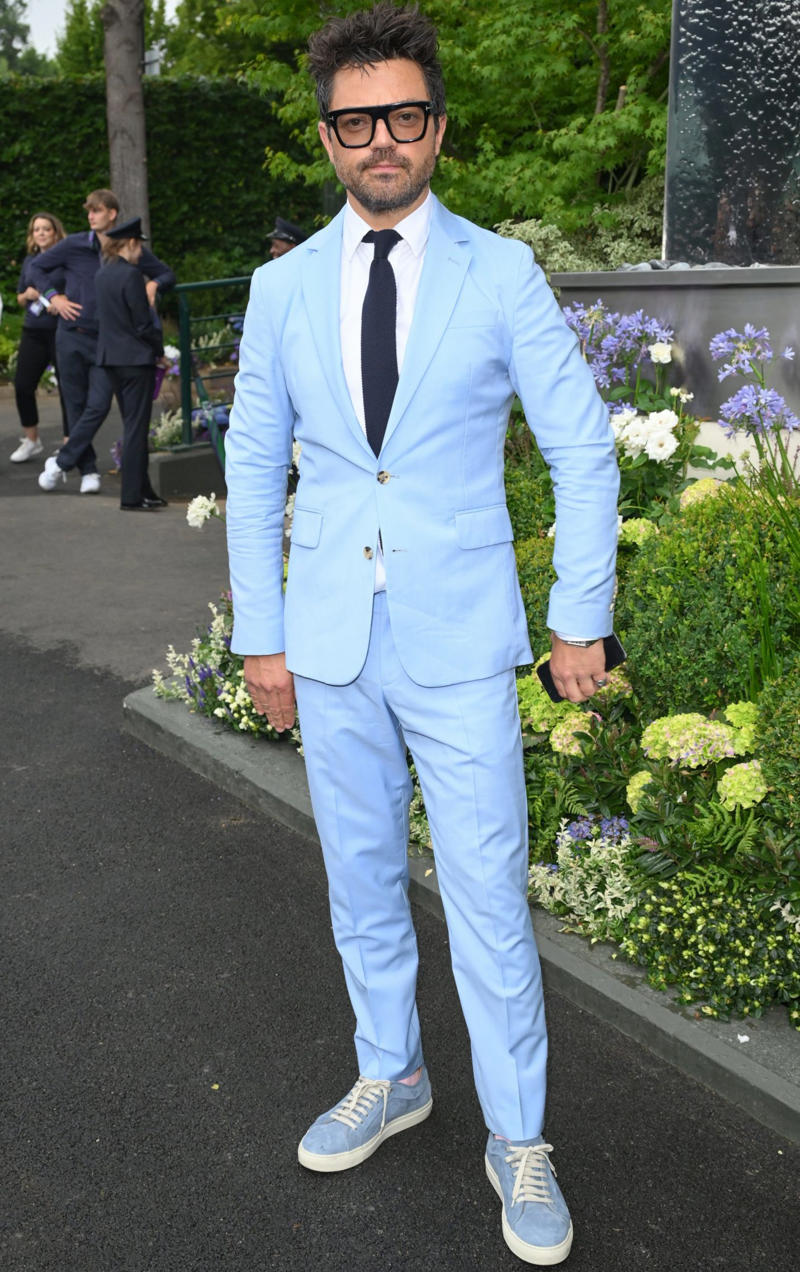 Dominic Cooper Leslie Mann, Jordyn Blum and Dave Grohl, Dominic Cooper, Wimbledon spectators, Tom Daley, Guests on day three Wimbledon, Graeme Le Saux, Wimbledon guest with umbrella, Guests at Wimbledon, Sheila Hodgson and Roy Hodgson, Cate Blanchett and June Blanchett, Cate Blanchett, Rebel Wilson, Russell Crowe, Alexander Armstrong, Richard E. Grant, Jason Isaacs, Novak Djokovic poses with fans, Judy Murray, Mathew Horne, Princess Beatrice, Eddie and Hannah Redmayne, Eddie Redmayne, David Beckham, David Beckham Gareth Southgate, Dame Joanna Lumley, Princess Beatrice of York and Sarah Ferguson, Duchess of York, Katherine Waterston, Omari Douglas, Jackie Stewart, Sir Trevor McDonald, Clara Amfo, Lord Frederick Windsor, Peter Salmon and Sarah Lancashire, Kimberly Wyatt, Lady Gabriella Kingston, Raff Law and Rosa Ramirez, Isla Fisher, Laura Whitmore, Jessica Alba and her daughter Honor Warren, Denise Lewis, Maria Sharapova, Miquita Oliver, Angellica Bell, Angela Scanlon, Chris O'Dowd and Dawn O' Porter, Jade Holland Cooper, Richard Osman and his wife Ingrid, Rochelle and Marvin Humes, Cliff Richard
