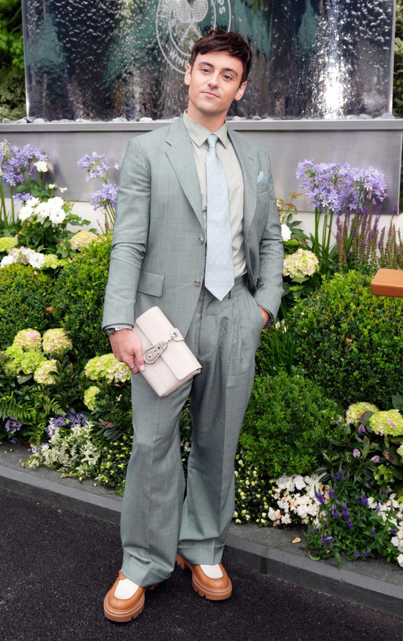 Tom Daley Leslie Mann, Jordyn Blum and Dave Grohl, Dominic Cooper, Wimbledon spectators, Tom Daley, Guests on day three Wimbledon, Graeme Le Saux, Wimbledon guest with umbrella, Guests at Wimbledon, Sheila Hodgson and Roy Hodgson, Cate Blanchett and June Blanchett, Cate Blanchett, Rebel Wilson, Russell Crowe, Alexander Armstrong, Richard E. Grant, Jason Isaacs, Novak Djokovic poses with fans, Judy Murray, Mathew Horne, Princess Beatrice, Eddie and Hannah Redmayne, Eddie Redmayne, David Beckham, David Beckham Gareth Southgate, Dame Joanna Lumley, Princess Beatrice of York and Sarah Ferguson, Duchess of York, Katherine Waterston, Omari Douglas, Jackie Stewart, Sir Trevor McDonald, Clara Amfo, Lord Frederick Windsor, Peter Salmon and Sarah Lancashire, Kimberly Wyatt, Lady Gabriella Kingston, Raff Law and Rosa Ramirez, Isla Fisher, Laura Whitmore, Jessica Alba and her daughter Honor Warren, Denise Lewis, Maria Sharapova, Miquita Oliver, Angellica Bell, Angela Scanlon, Chris O'Dowd and Dawn O' Porter, Jade Holland Cooper, Richard Osman and his wife Ingrid, Rochelle and Marvin Humes, Cliff Richard