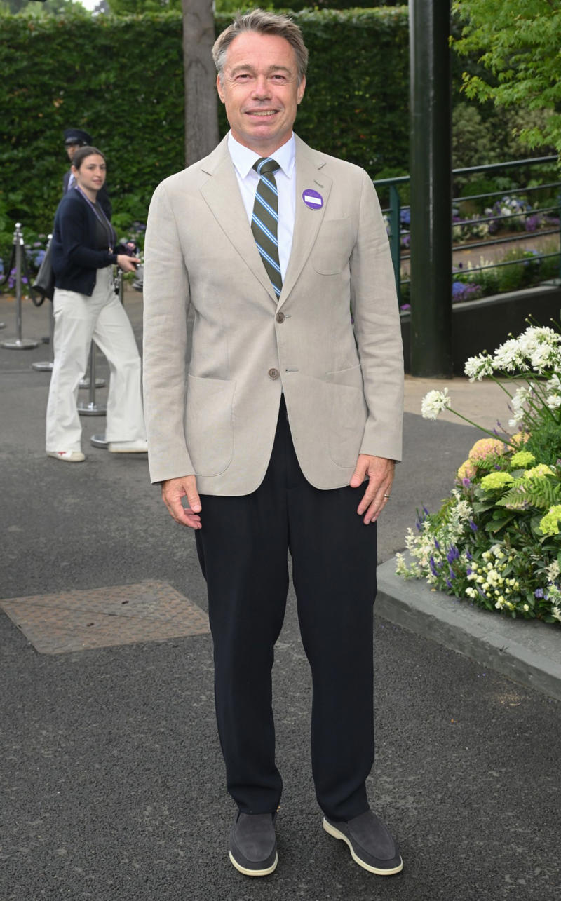Graeme Le Saux Leslie Mann, Jordyn Blum and Dave Grohl, Dominic Cooper, Wimbledon spectators, Tom Daley, Guests on day three Wimbledon, Graeme Le Saux, Wimbledon guest with umbrella, Guests at Wimbledon, Sheila Hodgson and Roy Hodgson, Cate Blanchett and June Blanchett, Cate Blanchett, Rebel Wilson, Russell Crowe, Alexander Armstrong, Richard E. Grant, Jason Isaacs, Novak Djokovic poses with fans, Judy Murray, Mathew Horne, Princess Beatrice, Eddie and Hannah Redmayne, Eddie Redmayne, David Beckham, David Beckham Gareth Southgate, Dame Joanna Lumley, Princess Beatrice of York and Sarah Ferguson, Duchess of York, Katherine Waterston, Omari Douglas, Jackie Stewart, Sir Trevor McDonald, Clara Amfo, Lord Frederick Windsor, Peter Salmon and Sarah Lancashire, Kimberly Wyatt, Lady Gabriella Kingston, Raff Law and Rosa Ramirez, Isla Fisher, Laura Whitmore, Jessica Alba and her daughter Honor Warren, Denise Lewis, Maria Sharapova, Miquita Oliver, Angellica Bell, Angela Scanlon, Chris O'Dowd and Dawn O' Porter, Jade Holland Cooper, Richard Osman and his wife Ingrid, Rochelle and Marvin Humes, Cliff Richard