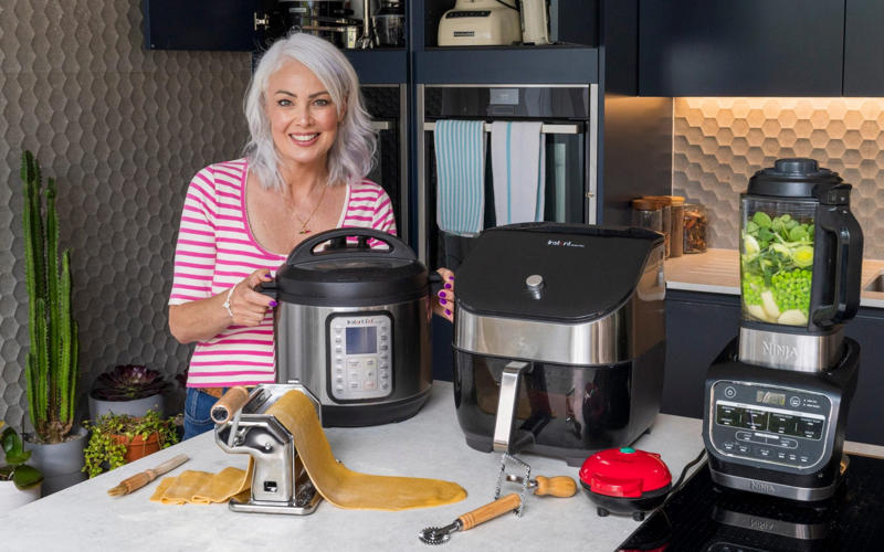 Air fryer, Mini waffle maker, Pasta machine, Pressure cooker, Soup maker