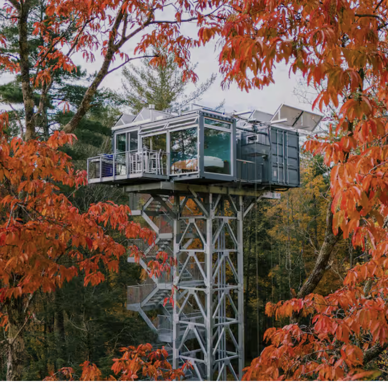 The Mill House, Ponta Delgada, Portugal, Hobbit House, Sanger, California , River Forest Lookout in Blue Ridge, Georgia, Apple Ridge Farm Caboose, Copper Hill, Virginia , Forest Prescription in Dahlonega, Georgia, The Haines Shoe House, Yorkana, Pennsylvania, Houseboat in Baurech, France, My Old Kentucky Dome, Mount Washington, Kentucky , The Sonoma Spyglass, Sebastopol, California, The Mountain Yurt, Emigrant, Montana, Architectural Wonder in the Woods, Rhinebeck, New York, Unique and Secluded Airship, Drimnin, Scotland , Liveable Sculpture Condo, Rome, Italy , The Library at Camp Arden, Loon, New York, The Copper Fox Treehouse, Pownal, Maine , The Bloomhouse, Austin, Texas , Fairytale House, San Juan Teotihuacán, Mexico, Darkhorse Recording, Franklin, Tennessee, Shipwreck Stay, Salmon, Idaho , Luxe Chic Tiny Home, Williams, Arizona
