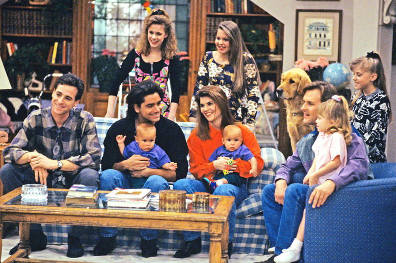 "Dragnet", "Sanford and Son", "Gilligan's Island", "The Cosby Show", "Mad About You", "Bewitched", "All in the Family", "Happy Days", "Family Ties", "Three's Company", "The Fresh Prince of Bel-Air", "The Wonder Years", "The Addams Family", "Full House", "The Andy Griffith Show", "The Nanny", "Cheers", "Friends"