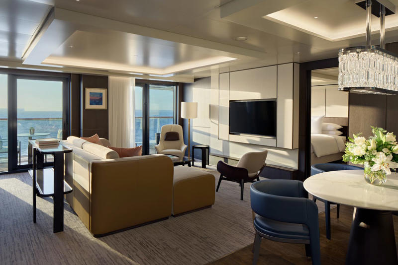 Every room is a suite., There are 5 restaurants and 7 bars (but no buffet)., With a Miro and a Matisse, it's like a museum on deck., Every guest was sent a party theme and a dress code., Ricky Martin is a fan. 