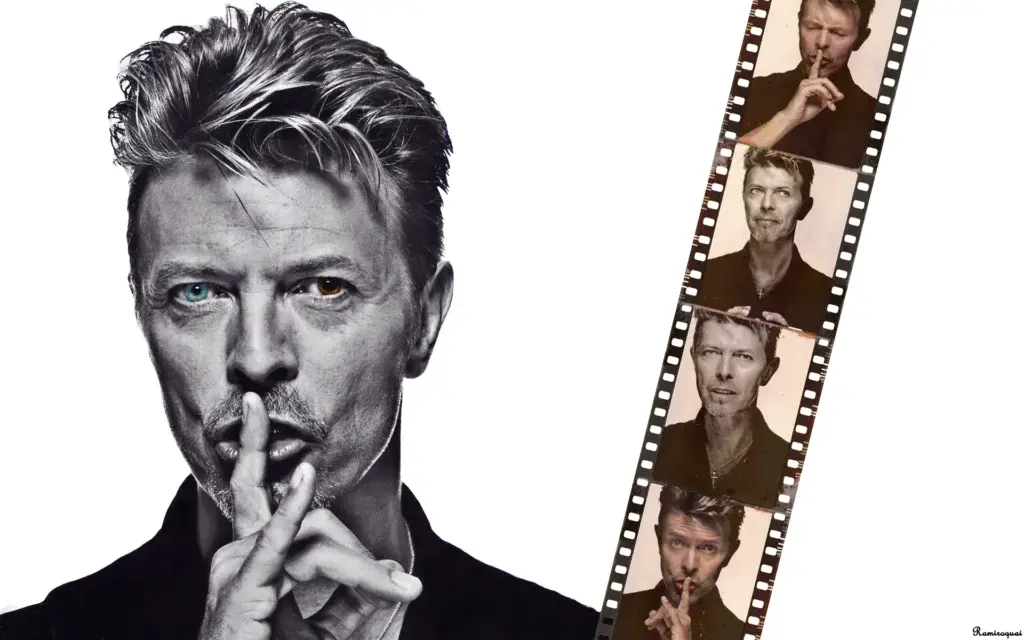 1. David Bowie 1. Farrah Fawcett, 2. Jane Birkin, 3. Bianca Jagger, 4. Twiggy, 5. Steve McQueen, 7. David Bowie, 8. Ali MacGraw