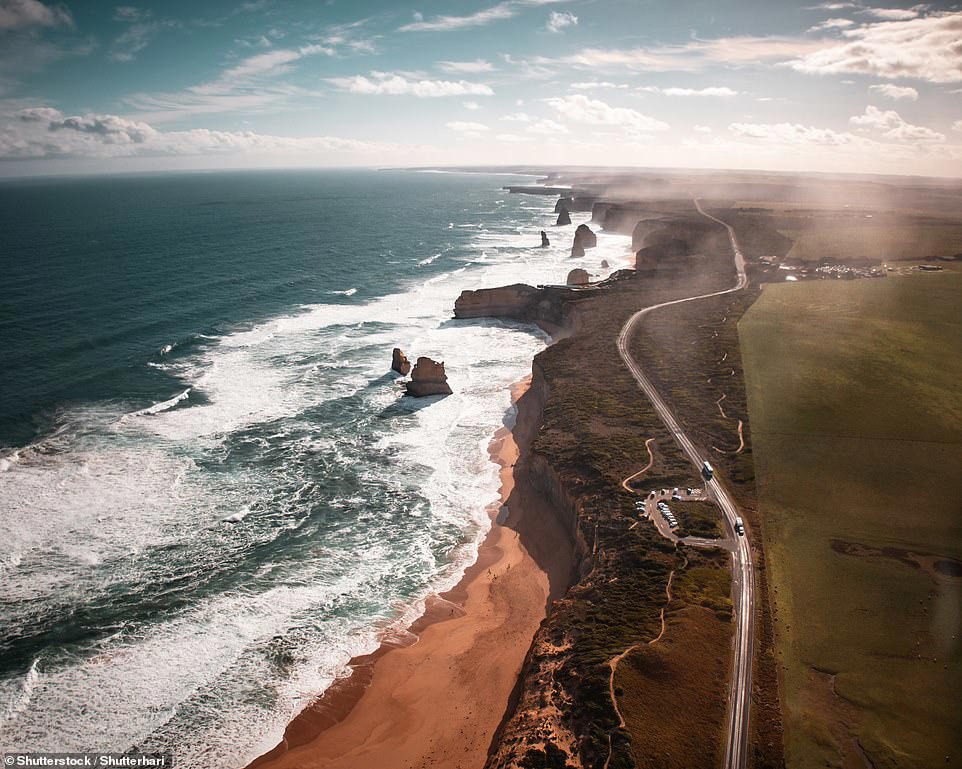 3. Great Ocean Road, Australia 5. North Coast 500, Scotland, 4. Blue Ridge Parkway, USA, 3. Great Ocean Road, Australia, 2. Wild Atlantic Way, Ireland, 1. Route 66, USA