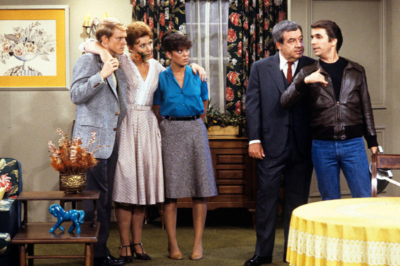 "Dragnet", "Sanford and Son", "Gilligan's Island", "The Cosby Show", "Mad About You", "Bewitched", "All in the Family", "Happy Days", "Family Ties", "Three's Company", "The Fresh Prince of Bel-Air", "The Wonder Years", "The Addams Family", "Full House", "The Andy Griffith Show", "The Nanny", "Cheers", "Friends"