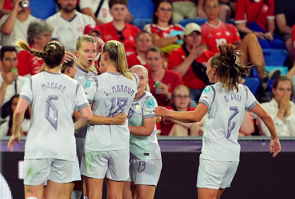 Euro 2025 LIVE: Latest news and updates, Switzerland 1-2 Norway, Switzerland 1-2 Norway, PENALTY?! Switzerland 1-2 Norway, MISSED PENALTY! Switzerland 1-2 Norway, Switzerland 1-2 Norway, GOAAAAAAAL! Switzerland 1-2 Norway, GOAAAAAAAL! Switzerland 1-1 Norway, Switzerland 1-0 Norway, HALF TIME! Switzerland 1-0 Norway, Switzerland 1-0 Norway, Switzerland 1-0 Norway, GOOOOAL! Switzerland 1-0 Norway, OFF THE BAR! Switzerland 0-0 Norway, Switzerland 0-0 Norway, Switzerland 0-0 Norway, Switzerland 0-0 Norway, Switzerland 0-0 Norway, KICK-OFF! Switzerland 0-0 Norway, Euro 2025: Norway vs Switzerland, Euro 2025 opening ceremony to come, Switzerland ready for 'once-in-a-lifetime' opportunity, Switzerland fans march to St Jakob-Park for Euros opener, Switzerland v Norway team news ahead of Euros opener, Euro 2025 team guide: Switzerland, Euro 2025 team guide: Norway, FULL TIME! Iceland 0-1 Finland, FULL TIME! Iceland 0-1 Finland, Iceland 0-1 Finland, Iceland 0-1 Finland, GOOOOAL! Iceland 0-1 Finland, RED CARD! Iceland 0-0 Finland, CHANCE! Iceland 0-0 Finland, BACK UNDERWAY! Iceland 0-0 Finland, HALF-TIME! Iceland 0-0 Finland, CLOSE! Iceland 0-0 Finland, Iceland 0-0 Finland, SAVE! Iceland 0-0 Finland, We are underway!, The first national anthems of Euro 2025, The fans are out in Thun!, Iceland and Finland 'similar' and depend on team spirit, Euro 2025 opening ceremony takes place later, Iceland vs Finland team news, Euro 2025 TV schedule: How to watch every match today, Euro 2025 guide: Finland, Euro 2025: Iceland guide, Extreme heat warnings extended as Euro 2025 kicks off amid heatwave, Euro 2025 fixtures, results and group tables, Beth Mead 'won't talk football' with Vivianna Miedema before Euros clash, Euro 2025 prize money: How much do teams win round by round?, Switzerland and Norway prepare for Euro 2025 opener, How Euro 2025 could show a distinctive power shift in women’s football, Lionesses embrace 'healthy competition' for places at Euro 2025, France coach quoted Einstein before dropping captain Wendie Renard from Euro 2025 squad, Norway unbothered by heat warnings ahead of Euros opener, England's Chloe Kelly completes permanent move to Arsenal, Pubs reveal how many extra pints they expect to pull during Euro 2025, England Women’s Euros squad 2025: Guide to every Lionesses player, Prince William's message to Lionesses ahead of Euro 2025, Lionesses receive warm send-off from St George's Park, Heating warnings issued for first three days of the tournament, Aitana Bonmati back with Spain squad ahead of Euro 2025, Uefa relaxes stadium rules as heatwave hits Switzerland, Why chaotic Norway and hosts Switzerland will set the tone for Euro 2025, Group A kicks off Euro 2025 as hosts Switzerland in action, Good morning