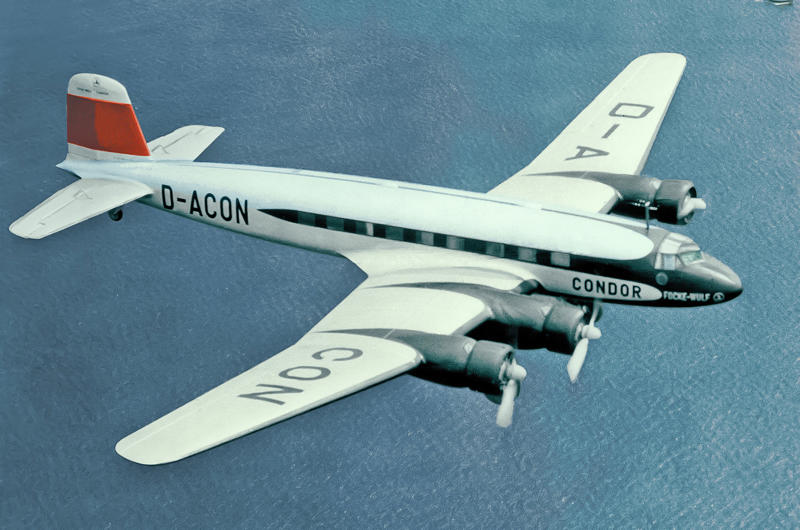 10: Focke-Wulf Fw 200 Condor 11: Boeing 747, 10: Focke-Wulf Fw 200 Condor, 9: Douglas C-47/DC-3, 8: Airbus A330 MRTT, 7: Boeing 737, 6: de Havilland Comet/Nimrod, 5: HFB 320 Hansa, 4: Sud Aviation SE 210 Caravelle, 3: Lockheed Constellation, 2: Vickers VC10, 1: Tupolev Tu-116