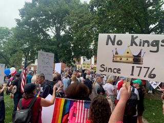 Protesters in Newark against Trump Governor Newsom at CNN Presidential Debate, Guardsmen facing protesters at federal building, Trump at roundtable on criminal justice reform, Marines guarding federal building in Los Angeles, Trump addressing Congress at Capitol, Newsom visiting storm-damaged Montecito area, Trump addresses Congress on early achievements, Protesters in Newark against Trump, Newsom speaks on flooded Tulare Lake