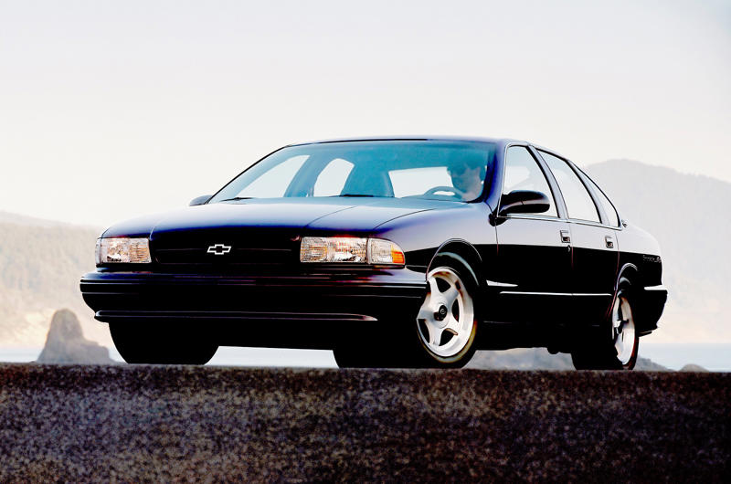 Chevrolet Impala SS (1994) We don’t need to tell you the Audi R8 is quick., Sunbeam Tiger (1964) - £50,000, Mercedes-Benz 300 SEL 6.3 (1968) - £80,000, Triumph Dolomite Sprint (1973) - £15,000, Mercedes-Benz 450 SEL 6.9 (1975) - £20,000, BMW M5 E28 (1985) - £50,000, Ford Sierra Sapphire RS Cosworth (1988) - £20,000, Lancia Thema 8.32 (1986) - £15,000, Mercedes-Benz 500E (1990) - £20,000, Vauxhall Carlton 3000 GSi 24v (1990) - £5000, Volvo 850 T5-R (1994) - £10,000, Volkswagen Passat W8 (2001) - £4000, Rover 75 V8 (2004) - £25,000, Subaru Legacy 3.0R Spec B (2004) - £4000, Volkswagen Phaeton W12 (2004) - £10,000, Audi S6 V10 (2006) - £7000, Volvo S80 V8 (2006) - £6000, Volkswagen Passat R36 (2008) - £10,000, Brabus EV12 (2009), Infiniti Q50 hybrid (2013) - £18,000, Tesla Model S P100D (2016) - £50,000, BMW M550d (2017) - £20,000, Oldsmobile 88 (1949), Chrysler C-300 (1955), VolksVair (1960s), Pontiac Tempest LeMans GTO (1964), Shelby GLHS (1986), Dodge Caravan Turbo (1989), Ford Taurus SHO (1989), GMC Syclone (1991), Nissan Sentra SE-R (1991), Plymouth Sundance Duster (1992), Chevrolet Impala SS (1994), Buick Regal GS (1997), Mercury Marauder (2003), Jeep Grand Cherokee Trackhawk (2018)