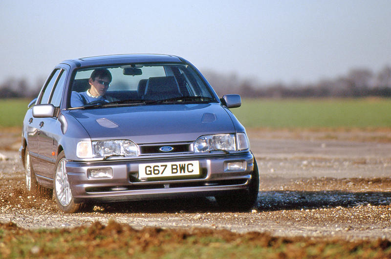 Ford Sierra Sapphire RS Cosworth (1988) - £20,000 We don’t need to tell you the Audi R8 is quick., Sunbeam Tiger (1964) - £50,000, Mercedes-Benz 300 SEL 6.3 (1968) - £80,000, Triumph Dolomite Sprint (1973) - £15,000, Mercedes-Benz 450 SEL 6.9 (1975) - £20,000, BMW M5 E28 (1985) - £50,000, Ford Sierra Sapphire RS Cosworth (1988) - £20,000, Lancia Thema 8.32 (1986) - £15,000, Mercedes-Benz 500E (1990) - £20,000, Vauxhall Carlton 3000 GSi 24v (1990) - £5000, Volvo 850 T5-R (1994) - £10,000, Volkswagen Passat W8 (2001) - £4000, Rover 75 V8 (2004) - £25,000, Subaru Legacy 3.0R Spec B (2004) - £4000, Volkswagen Phaeton W12 (2004) - £10,000, Audi S6 V10 (2006) - £7000, Volvo S80 V8 (2006) - £6000, Volkswagen Passat R36 (2008) - £10,000, Brabus EV12 (2009), Infiniti Q50 hybrid (2013) - £18,000, Tesla Model S P100D (2016) - £50,000, BMW M550d (2017) - £20,000, Oldsmobile 88 (1949), Chrysler C-300 (1955), VolksVair (1960s), Pontiac Tempest LeMans GTO (1964), Shelby GLHS (1986), Dodge Caravan Turbo (1989), Ford Taurus SHO (1989), GMC Syclone (1991), Nissan Sentra SE-R (1991), Plymouth Sundance Duster (1992), Chevrolet Impala SS (1994), Buick Regal GS (1997), Mercury Marauder (2003), Jeep Grand Cherokee Trackhawk (2018)