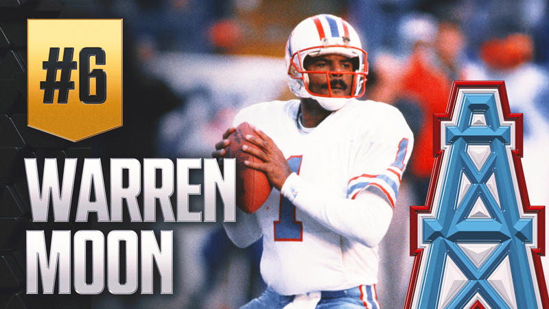 10. Donovan McNabb, 9. Dan Fouts, 8. Steve McNair, 7. Carson Palmer, 6. Warren Moon, 5. Fran Tarkenton, 4. Jim Kelly, 3. Matt Ryan, 2. Phillip Rivers, 1. Dan Marino