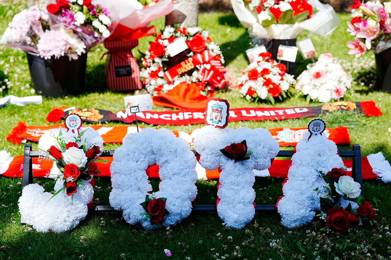 Key points, Jota's teammates pay tribute, Diogo Jota's career timeline, 'I will always remember your smile' says Darwin Nunez, Police confirm no other vehicles involved in crash, Pictured: Where Jota and Silva crashed in Spain, Rayner describes Jota's death as 'absolutely heartbreaking' as she visits Anfield, Local authorities issue statement on Jota and Silva's deaths, Liverpool LeBron James reacts to Jota's death, Watch: Starmer pays tribute to Jota after Liverpool player's death, Jota and brother's boyhood club pay tribute amid 'pain and disbelief', Steven Gerrard sends condolences to Jota's loved ones at 'incredibly sad time', Starmer pays tribute to Jota after ‘devastating’ news, Portuguese Football Federation statement in full after deaths of Jota and Silva, Jamie Carragher 'in state of shock' after Jota's death, Manchester United sends 'deepest condolences' to Jota's and brother's loved ones, Jota's former club Wolves 'heartbroken' at 'adored' player's death, Pictured: Liverpool fans pay tribute to Jota, Everyone at Everton 'deeply saddened' by deaths of Jota and brother, Pictured: Floral tributes to Jota laid at Anfield Stadium, Watch: Lisa Nandy pays tribute to Diogo in House of Commons, Mapped: Where Jota and his brother crashed in Spain, Livepool 'absolutely heartbroken' at Jota's death, Brothers' car caught fire due to burst tyre, initial investigations suggest, UEFA says European football community 'deeply saddened at Diogo Jota's tragic passing', Manchester City 'shocked and saddened' at Diogo Jota's death, ‘Devastated’ FA sends condolences to Jota’s loved ones and teammates, Liverpool FC 'devastated' at Diogo Jota’s death, Diogo Jota's heartbreaking final social media post on his wedding revealed, Carragher pays tribute to Jota, Jota recently married partner, Watch: Diogo Jota dies in car accident aged 28, FIFPRO 'deeply saddened' by deaths of Jota and brother, Sporting CP sends condolences, UK culture secretary pays tribute to Jota, No other vehicles involved in crash, FC Porto send condolences, Tributes come in for Jota, Gary Neville pays tribute to Jota, Spanish Guardia Civil statement, Jota married his partner 11 days ago, Portuguese Prime Minister says Jota death 'tragic', Portguese Football Federation confirm Jota death, Diogo Jota tragically passes away, Emergency services confirm car crash, Diogo Jota passes away in car accident aged 28