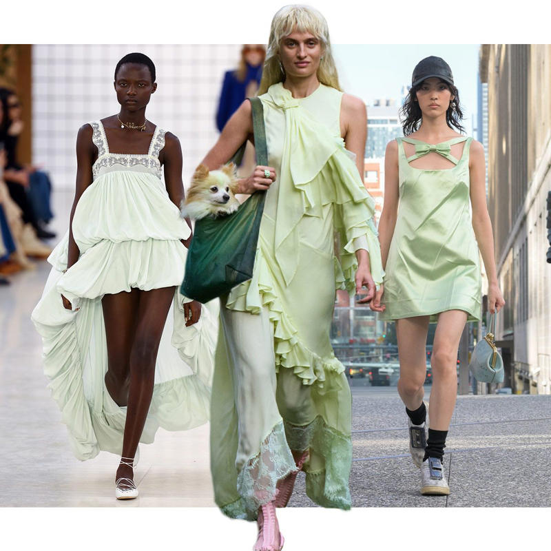 1. Butter Yellow, 2. Pistachio Green , 3. Ballet Pink , 4. Mocha Mousse , 5. Periwinkle Blue, 6. Cherry Red 