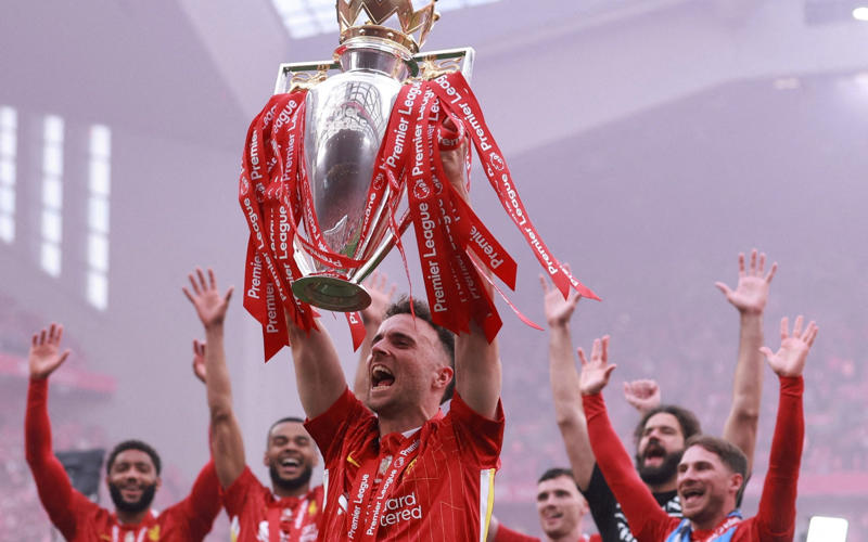 07:09 PM BST, Hughes and Edwards: ‘We feel utterly bereft’, 07:03 PM BST, Pogba posts, 06:49 PM BST, Statement from Fenway Sport Group, 06:40 PM BST, Slot: ‘The pain is so raw’, 05:55 PM BST, Bruno Fernandes posts, 04:50 PM BST, PSG pay tribute, 04:38 PM BST, Bayern do similar at training, 04:32 PM BST, Chelsea pay tribute, 04:14 PM BST, Real Madrid mark Jota’s passing, 03:44 PM BST, Messi posts on Instagram, 03:26 PM BST, More from Jota’s former team Wolves, 02:54 PM BST, Harvey Elliott pays tribute, 02:38 PM BST, Some of the messages left for Jota at Anfield, 02:31 PM BST, Dalglish: ‘Football is not important at this sad time’, 02:16 PM BST, More pictures from outside Anfield, 01:47 PM BST, The Prince and Princess of Wales pay tribute, 01:40 PM BST, More tributes flooding in, 01:37 PM BST, ‘A possible speeding incident’, 01:32 PM BST, Jota ‘will never walk alone’, 01:30 PM BST, Updates from Liverpool, 01:28 PM BST, Map showing location of crash, 01:24 PM BST, Jurgen Klopp: ‘A great friend, loving husband and father’, 01:21 PM BST, Wimbledon reacts to tragedy, 01:15 PM BST, Jamie Carragher on Jota’s death, 01:10 PM BST, Re-live Jota’s finest moments, 01:07 PM BST, Pictured: Crash site, 12:58 PM BST, Darwin Nunez: ‘There are no words of comfort’, 12:54 PM BST, What we know so far..., 12:45 PM BST, Watch: Flag raised at half mast at Anfield, 12:34 PM BST, Deputy Prime Minister visits floral tribute, 12:17 PM BST, Jota death evokes Reyes memories, 12:14 PM BST, Watch: Jota’s message to Liverpool fan, 12:05 PM BST, Watch: the last goal Jota scored for Liverpool, 12:02 PM BST, Emotional scenes at Anfield, 11:48 AM BST, Pictured: A relationship of childhood sweethearts, 11:41 AM BST, Basketball star lends voice to tributes, 11:36 AM BST, ‘Irreparable losses for Portuguese Football’, 11:30 AM BST, Statement from Prime Minister, 11:25 AM BST, Premier League clubs pay tribute, 11:20 AM BST, Ronaldo: ‘It doesn’t make sense’, 11:18 AM BST, Andre Silva with brother at Porto in 2016, 11:12 AM BST, Minute’s silence from Uefa, 11:09 AM BST, Fans already leaving tributes at Anfield, 11:04 AM BST, Pictured: Crash site, 11:01 AM BST, Former club releases statement, 10:56 AM BST, Everton and Manchester United send condolences, 10:54 AM BST, Uefa ‘deeply saddened’ by Jota’s death, 10:49 AM BST, In pictures: Jota’s wedding to childhood sweetheart, 10:47 AM BST, Jota’s ex-Wolves teammates pay tribute, 10:42 AM BST, Pictured: Jota and family celebrate Premier League title, 10:40 AM BST, Jota died ‘after Lamborghini tyre burst’, 10:28 AM BST, Liverpool FC ‘devastated’ by ‘unimaginable loss’, 10:26 AM BST, Jota married childhood sweetheart two weeks ago, 10:22 AM BST, Jota was due to report back for training, 10:16 AM BST, Carragher: ‘I am absolutely devastated’, 10:12 AM BST, Investigation ‘suggests tyre burst’