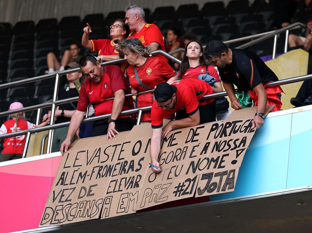 Euro 2025: Latest scores and updates, 'Thank you for everything Diogo Jota', FULL TIME! Spain 5-0 Portugal, GOAL! Spain 5-0 Portugal, Spain 4-0 Portugal, Spain 4-0 Portugal, Spain 4-0 Portugal, Spain 4-0 Portugal, Half time: Spain 4-0 Portugal, HALF TIME! Spain 4-0 Portugal, GOAAAAL! Spain 4-0 Portugal, GOOOAL! Spain 3-0 Portugal, Spain 2-0 Portugal, Spain 2-0 Portugal, Spain 2-0 Portugal, GOOOOOAL! Spain 2-0 Portugal, GOOOOOAL! Spain 1-0 Portugal, Spain v Portugal: Moment of silence for Diogo Jota, Spain v Portugal, Uefa confirm moment of silence before Euro 2025 games, Portugal fans pay tribute to Diogo Jota at Euro 2025 game, Spain vs Portugal: Team news as Aitana Bonmati on the bench, ‘They stole it from us’: How Spain can reclaim their moment, Lionesses 'shocked' by Diogo Jota's death, FULL TIME! Belgium 0-1 Italy, Belgium 0-1 Italy, Portuguese Football Federation's tribute to Diogo Jota, GOAL! Belgium 0-1 Italy, Portugal's Jessica Silva pays heartfelt tribute to Diogo Jota, Euro 2025: Tributes paid to Diogo Jota, Good evening
