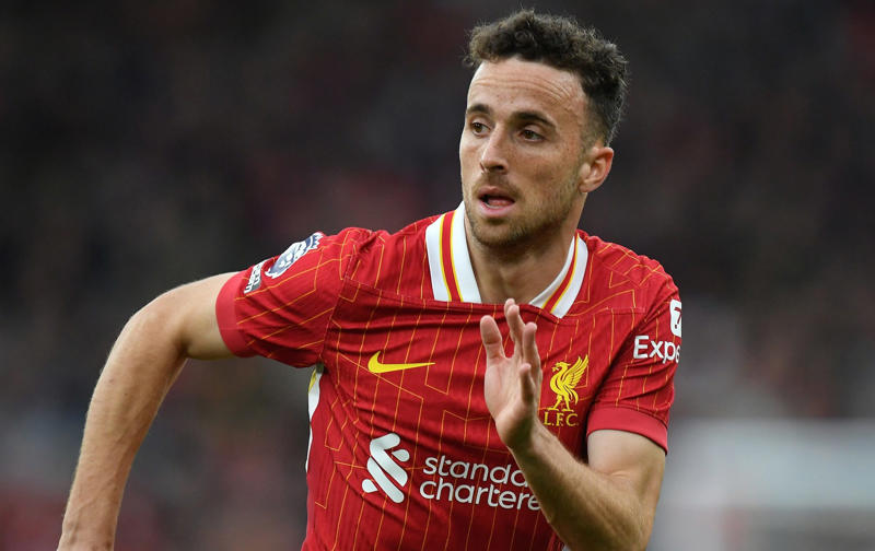07:09 PM BST, Hughes and Edwards: ‘We feel utterly bereft’, 07:03 PM BST, Pogba posts, 06:49 PM BST, Statement from Fenway Sport Group, 06:40 PM BST, Slot: ‘The pain is so raw’, 05:55 PM BST, Bruno Fernandes posts, 04:50 PM BST, PSG pay tribute, 04:38 PM BST, Bayern do similar at training, 04:32 PM BST, Chelsea pay tribute, 04:14 PM BST, Real Madrid mark Jota’s passing, 03:44 PM BST, Messi posts on Instagram, 03:26 PM BST, More from Jota’s former team Wolves, 02:54 PM BST, Harvey Elliott pays tribute, 02:38 PM BST, Some of the messages left for Jota at Anfield, 02:31 PM BST, Dalglish: ‘Football is not important at this sad time’, 02:16 PM BST, More pictures from outside Anfield, 01:47 PM BST, The Prince and Princess of Wales pay tribute, 01:40 PM BST, More tributes flooding in, 01:37 PM BST, ‘A possible speeding incident’, 01:32 PM BST, Jota ‘will never walk alone’, 01:30 PM BST, Updates from Liverpool, 01:28 PM BST, Map showing location of crash, 01:24 PM BST, Jurgen Klopp: ‘A great friend, loving husband and father’, 01:21 PM BST, Wimbledon reacts to tragedy, 01:15 PM BST, Jamie Carragher on Jota’s death, 01:10 PM BST, Re-live Jota’s finest moments, 01:07 PM BST, Pictured: Crash site, 12:58 PM BST, Darwin Nunez: ‘There are no words of comfort’, 12:54 PM BST, What we know so far..., 12:45 PM BST, Watch: Flag raised at half mast at Anfield, 12:34 PM BST, Deputy Prime Minister visits floral tribute, 12:17 PM BST, Jota death evokes Reyes memories, 12:14 PM BST, Watch: Jota’s message to Liverpool fan, 12:05 PM BST, Watch: the last goal Jota scored for Liverpool, 12:02 PM BST, Emotional scenes at Anfield, 11:48 AM BST, Pictured: A relationship of childhood sweethearts, 11:41 AM BST, Basketball star lends voice to tributes, 11:36 AM BST, ‘Irreparable losses for Portuguese Football’, 11:30 AM BST, Statement from Prime Minister, 11:25 AM BST, Premier League clubs pay tribute, 11:20 AM BST, Ronaldo: ‘It doesn’t make sense’, 11:18 AM BST, Andre Silva with brother at Porto in 2016, 11:12 AM BST, Minute’s silence from Uefa, 11:09 AM BST, Fans already leaving tributes at Anfield, 11:04 AM BST, Pictured: Crash site, 11:01 AM BST, Former club releases statement, 10:56 AM BST, Everton and Manchester United send condolences, 10:54 AM BST, Uefa ‘deeply saddened’ by Jota’s death, 10:49 AM BST, In pictures: Jota’s wedding to childhood sweetheart, 10:47 AM BST, Jota’s ex-Wolves teammates pay tribute, 10:42 AM BST, Pictured: Jota and family celebrate Premier League title, 10:40 AM BST, Jota died ‘after Lamborghini tyre burst’, 10:28 AM BST, Liverpool FC ‘devastated’ by ‘unimaginable loss’, 10:26 AM BST, Jota married childhood sweetheart two weeks ago, 10:22 AM BST, Jota was due to report back for training, 10:16 AM BST, Carragher: ‘I am absolutely devastated’, 10:12 AM BST, Investigation ‘suggests tyre burst’