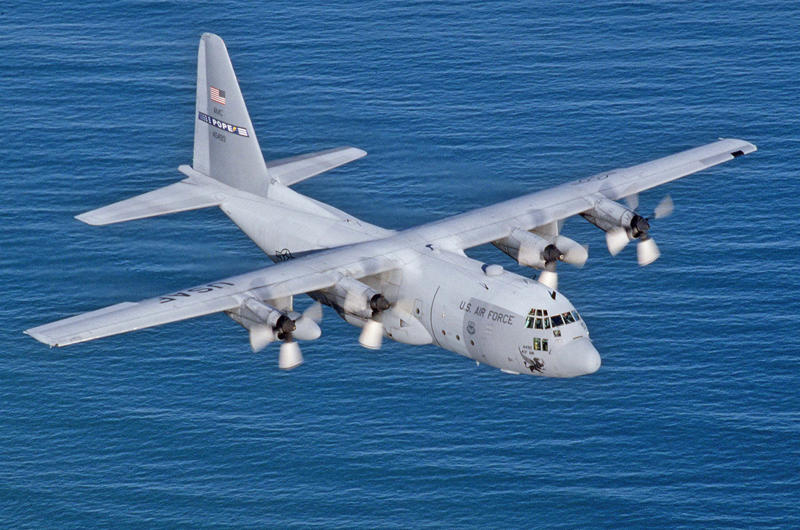 3: C-130 Hercules 10. de Havilland Mosquito (1940), 10: de Havilland Mosquito, 9: Republic P-47 Thunderbolt (1941), 9: Republic P-47 Thunderbolt, 8: Boeing B-17 Flying Fortress (1938), 8: Boeing B-17 Flying Fortress, 7: Douglas C-47/DC-3 (1935), 7: Douglas C-47/DC-3, 6: Mil Mi-24 ‘Hind’ (1969), 6: Mil Mi-24 'Hind', 5: Avro Shackleton (1949), 5: Avro Shackleton, 4: Grumman F-14 Tomcat (1970), 4: Grumman F-14 Tomcat, 3: A-10 Thunderbolt II, 3: F-4 Phantom II, 3: C-130 Hercules, 2: Tupolev Tu-95 ‘Bear’ (1952), 2: Tupolev Tu-95 'Bear', 1: Boeing B-52 Stratofortress (1952)