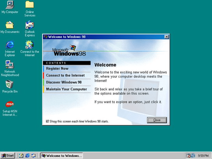 Can anyone else hear this screenshot? (Image 4 of 33) Lotus Organizer (1992) (Image 1 of 33), Lemmings (1991) (Image 2 of 33), Can anyone else hear this screenshot? (Image 4 of 33), Lancia Orca (1982) (Image 5 of 33), VAIO Space (1996) (Image 6 of 33), Hewlett Packard HP-01 Calculator Watch (1977) (Image 7 of 33), MSN Gaming Zone (2000) (Image 8 of 33), SimFarm (1993) (Image 9 of 33), Sam & Max Hit the Road (1993) (Image 10 of 33), Realistic 6-Disc CD Changer (1989) (Image 11 of 33), RCA Dimensia (1985) (Image 12 of 33), Windows Media Player: Professional skin (2001) (Image 13 of 33), Google (2003) (Image 14 of 33), Nokia 5110 (1998) (Image 15 of 33), The Logitech T-CD2-6F TrackMan (Image 16 of 33), Windows XP Control Panel (Image 17 of 33), MechWarrior 2 (1995) (Image 18 of 33), Marantz (1985) (Image 19 of 33), Mac OS had themes (Image 20 of 33), The most 90s mouse (Image 21 of 33), America Online (Image 22 of 33), Pipe Dream (Image 23 of 33), Apple prototype (1995), photo from Macworld (Image 24 of 33), Windows 98 Plus: Falling Leaves (Image 25 of 33), Netscape Destinations (1996) (Image 26 of 33), I miss LAN parties (Image 27 of 33), Sharp PC-E500, Pocket Computer (1989) (Image 28 of 33), FACOM G-150A from Japan (1987) (Image 29 of 33), This looks about right (Image 30 of 33), Yahoo! Games (Image 31 of 33), SparkNotes (2002) (Image 32 of 33), Windows 98 Setup (Image 33 of 33)