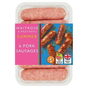 1. Tesco Finest 4 Signature Pork Sausages, £4, 2. Sainsbury’s Taste the Difference 6 Pork Sausages, £3, 3. Morrison’s The Best 6 Thick Cumberland Sausages, £3.25, 4. Aldi Specially Selected 6 Classic Pork Sausages, £2.49, 5. Essential Waitrose 8 British Pork Sausages, £2.15, 6. No. 1 Waitrose British Free Range 6 Pork Sausages, £4.75, 7. Waitrose Summer 6 Pork Sausages, £4, 8. Waitrose Duchy Organic 6 Free Range British Pork Sausages, £5.35, 9. Heck 97% 6 Pork Sausages, ASDA, £3.18, 10. Morrison’s The Best 6 Pork & Caramelised Onion Sausages, £3.25, 11. Finnebrogue Naked 6 Pork Sausages, Ocado, £3.50, 12. Tesco Finest 10 Pork Sausages, £4.15