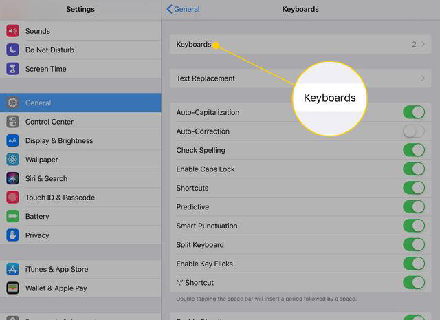 How to Customize Your iPad Keyboard, Customizable Settings for the iPad Keyboard, How to Create an iPad Keyboard Shortcut, How to Install a Custom Keyboard