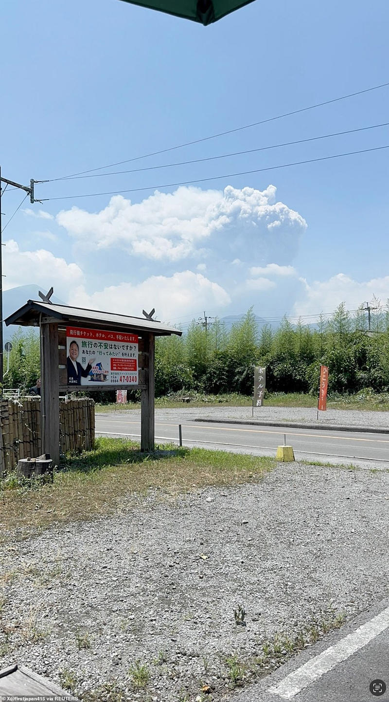 Japan's Shinmoedake volcano erupts sending ash plume skyward