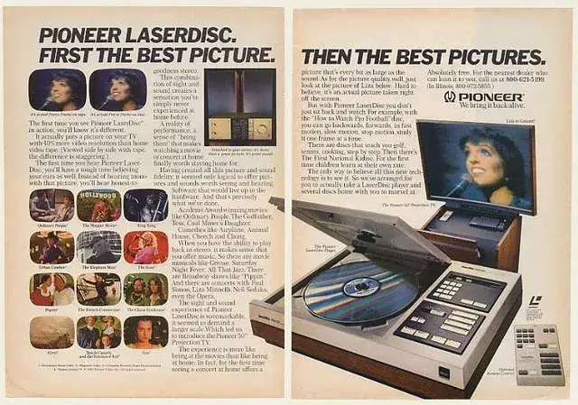 12. The Laserdisc 1. Coleco Telstar, 2. The Bell Picturephone, 3. The Magnavox Odyssey, 4. The Sony Walkman, 5. The Eight-Track Tape Player, 6. The Clapper, 7. Mattel Electronic Football, 8. The Clairol Pretty Power Hair Dryer, 9. The Speak & Spell, 10. The HP-35, 11. The Pulsar Time Computer, 12. The Laserdisc, 13. The Kodak Pocket Instamatic 110, 14. The Atari Pong Console, 15. The VHS Recorder, 16. The CB Radio, 17. Betamax, 18. The Sebring-Vanguard City Car, 19. The Atari 2600