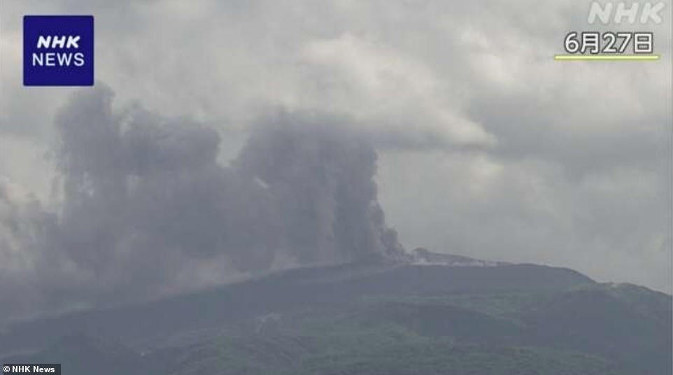 Japan's Shinmoedake volcano erupts sending ash plume skyward