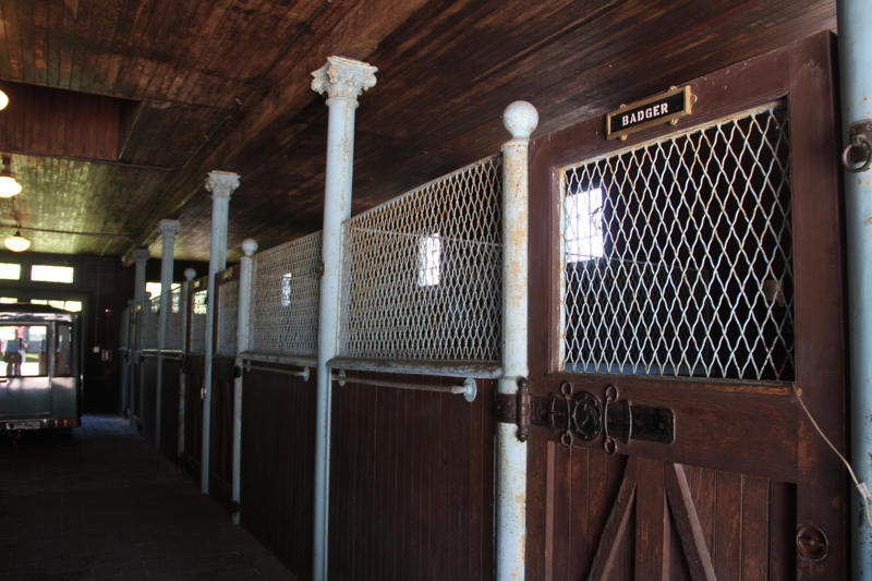 The stables still featured the names of the Roosevelt family's horses., In the Library, Roosevelt met with world leaders and dignitaries., Another guest room was used by his political advisors., Roosevelt was born in the Blue Room on January 30, 1882., Growing up, Roosevelt slept in this bedroom until he married Eleanor in 1905., Roosevelt's bedroom windows featured views of the Hudson River.