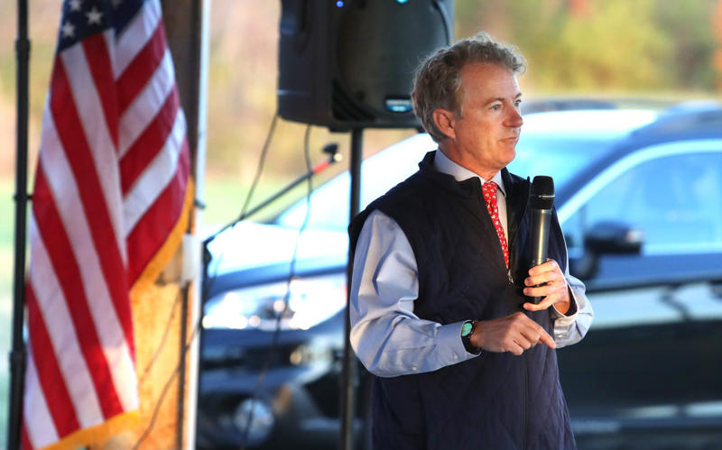 Senator Rand Paul at GOP education reform rally, President Trump acknowledges crowd after speech, Senator Rand Paul at Dog Hill event, President Trump speaks at the rally in Ohio, Senator Rand Paul campaign stop in Jeffersontown, Senator Rand Paul meets with business leaders, Senator Rand Paul talks with mayors at town hall, Senator Rand Paul speaks to media in Iowa, Senator Rand Paul speaking at Iowa event