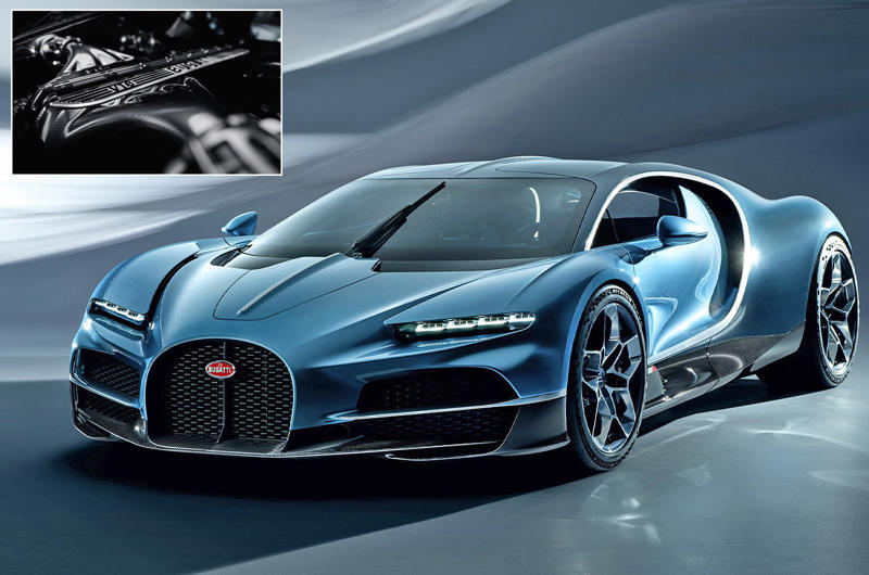Bugatti Tourbillon: 8.3 litres Bugatti Tourbillon: 8.3 litres, Dodge Viper: 8.4 litres, Bugatti Royale: 12.7 litres, Weineck Cobra: 12.8 litres, Pierce-Arrow Model 66 and Peerless Model 60: 13.5 litres, Cadillac Sixteen: 13.6 liters, Scania 730 S: 16.4 litres, Godfather: 16.5 litres, Christie: 19.9 litres, Blitzen Benz: 21.5 litres, Sunbeam 1000hp: 22.4 litres x 2, Golden Arrow: 23.9 litres, Babs: 27.0 litres, Fiat S76: 28.3 litres, Bluebird: 37.0 litres, Packard-Bentley (‘Mavis’): 41.8 litres, Brutus: 46.9 litres, Caterpillar 797F: 106 litres