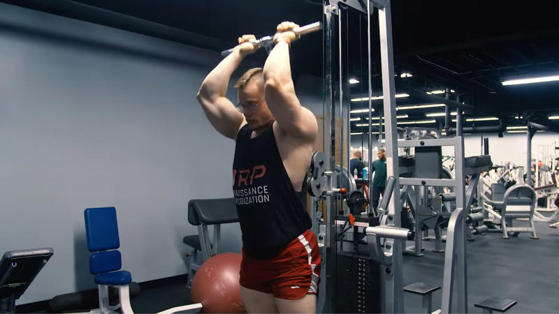 1. Triceps Dips, 2. Diamond Push-Ups, 3. Overhead Triceps Extensions, 4. Bent-Over Rows, 5. Reverse Flys, 6. Triceps Kickbacks, 7. Lateral Arm Circles, 8. Downward Dog To Plank Flow, 9. Resistance Band Pull-Aparts, 10. Push-Up Holds, 11. Zottman Curls, 12. Pike Push-Ups, 13. Wall Angels, 14. Plank-To-Shoulder Tap, 15. Standing Overhead Press, 16. Close-Grip Bench Press, 17. Cable Triceps Pushdowns, 18. Inverted Rows, 19. Renegade Rows, 20. Batwing Rows