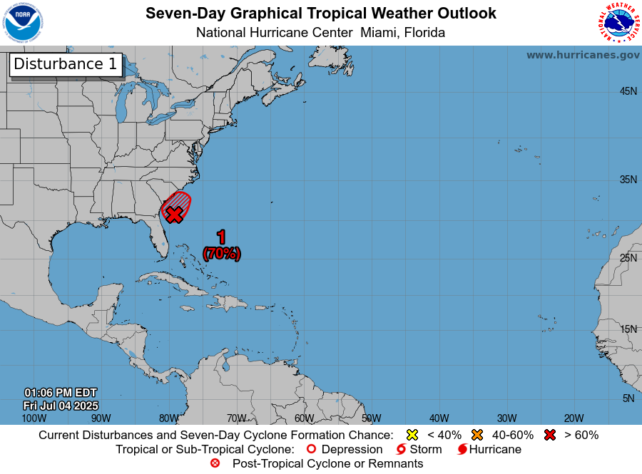 Could Chantal form near Florida?, Heavy rain the primary threat, Third storm of an active season?, See what's brewing in the Atlantic