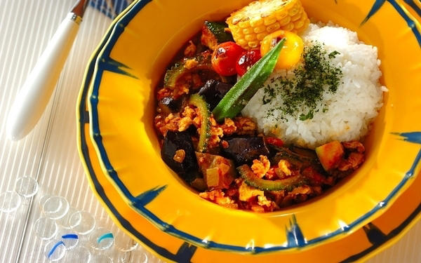 炒めるだけ！ 彩りきれいな夏野菜キーマカレー, 夏野菜のスピードカレー, 和風夏野菜カレー, やみつきスパイシー！ たっぷり夏野菜のスープカレー, メカジキと夏野菜のカレー, 夏野菜ドライカレー