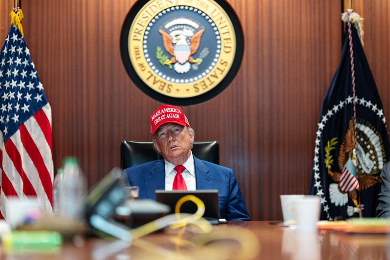 Trump says he's open to regime change in Iran, Trump congratulates B-2 pilots upon landing in Missouri, US leaders vow to 'defend ourselves' if Iran attacks, Iran strikes raise concerns about oil prices, US officials say Iran's nuke program is 'obliterated.' But is it?, European leaders react to US strikes: We urge Iran to negotiate, Midnight Hammer operation uses 'bunker busters,' a first in US history, Iran government might close Strait of Hormuz, a major oil route , Lawmakers push back on Trump’s strikes under War Powers Act , 'We're not at war' with Iran, Vance insists, Operation Midnight Hammer used sophisticated weapons, Strikes weren't aimed at Iran regime change, US officials say, Nuclear energy head fears Mideast dynamic has changed, Israeli president says US involvement in Iran is Trump’s decision, Was Iran's nuclear material really 'obliterated'?, Hegseth: Trump seeks peace, urges Iran to do the same, All 3 nuke sites sustained 'severe damage,' US says, Pope Leo urges peace, international diplomacy, Iranians disconnected from world, UN watchdog to hold emergency meeting, World reacts to US bombing of Iran, Russia, China condemn US attacks on Iran, What we know about the US strikes on Iran, What will Iran do now?