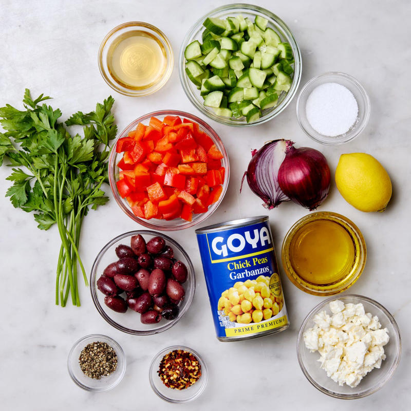 How To Make A Chickpea Salad, What To Serve With Chickpea Salad, Make Ahead & Storage, Made This?, Ingredients, Directions