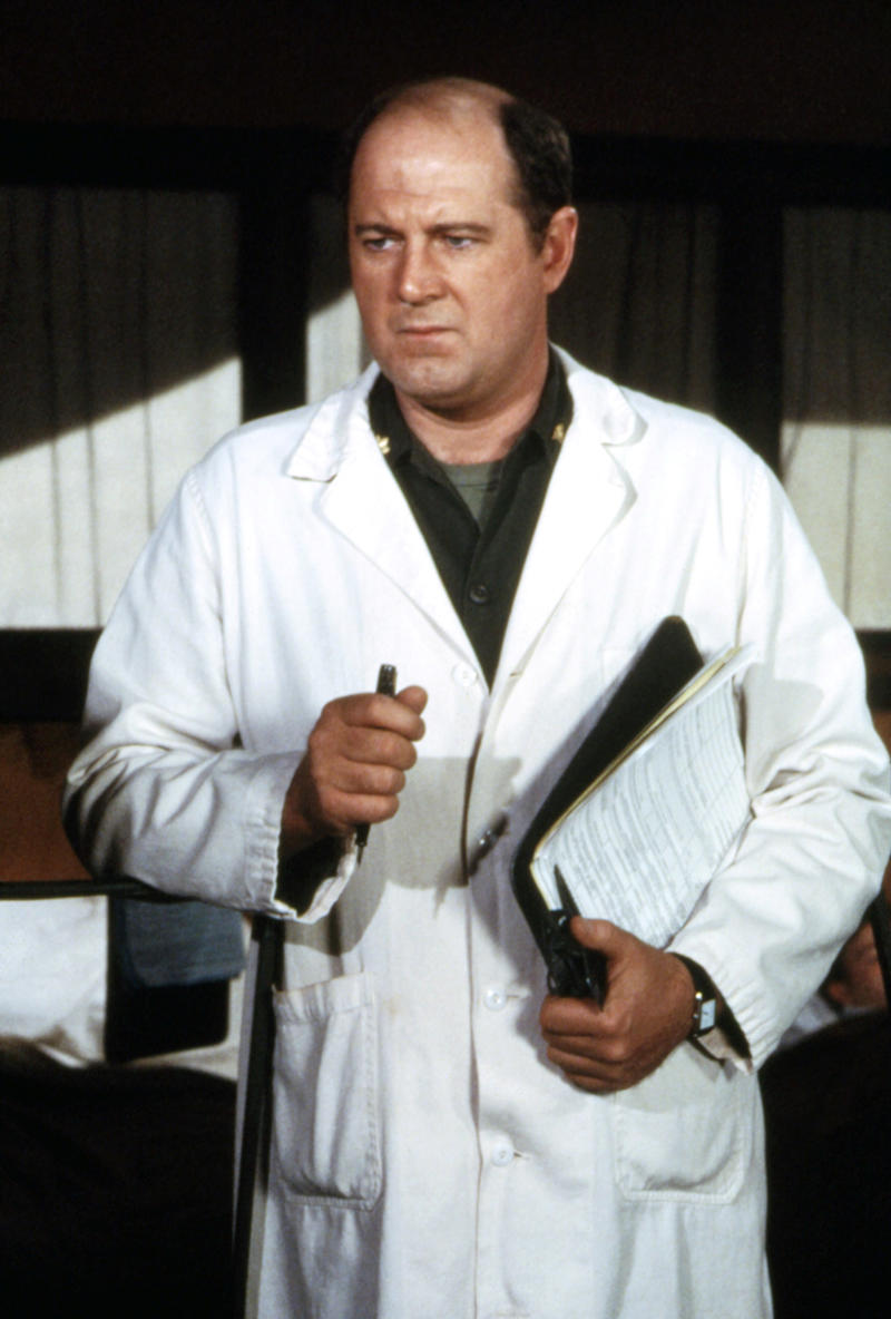 McLean Stevenson (Lt. Col. Henry Blake), Larry Linville (Maj. Frank Burns), Harry Morgan (Col. Sherman T. Potter), Wayne Rogers (Capt. ‘Trapper' John McIntyre), William Christopher (Father Francis Mulcahy), David Ogden Stiers (Maj. Charles Emerson Winchester III), Kellye Nakahara (Lt. Nurse Kellye Yamato), Loretta Swit (Maj. Margaret "Hot Lips" Houlihan)