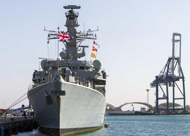 HMS Montrose The Strait of Hormuz, Gulf State corridor, Strategic waterway, Strategic location, South Pars/North Dome gas field, Shipping lanes, Oil exports threatened, "Sabotage", US drone downed, MV M. Star, HMS Montrose, Seizure of the Stena Impero, Hormuz Island, Qeshm Island, Musandam Peninsula