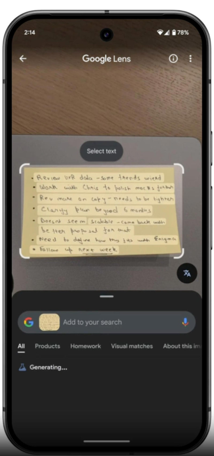 Translate signs and menus on the spot, Verify vacation rentals before you book, Ask questions about what you see, Deep dive with the About this image feature, Summarize and translate text from a photo, Get souvenir details instantly when traveling