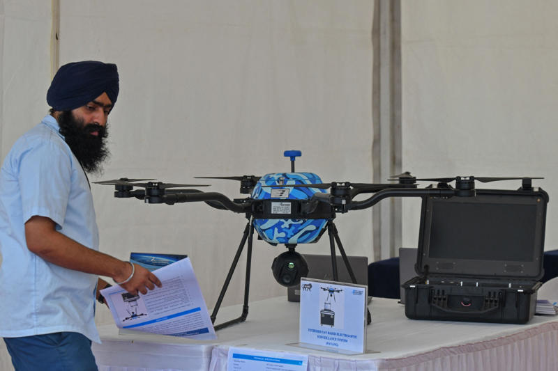 15. SAAB AB, Sweden, 14. Leonardo, Italy, 13. Bharat Electronics, India, 12. Kongsberg Gruppen, Norway, 11. Hindustan Aeronautics, India, 10. L3Harris Technologies, US, 9. Thales, France, 8. Northrop Grumman, US, 7. General Dynamics, US, 6. BAE Systems, UK, 5. Rheinmetall, Germany, 4. Lockheed Martin, US, 3. Safran, France, 2. Honeywell, US, 1. RTX, US